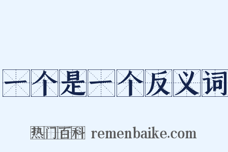一个是一个反义词是什么意思的图片